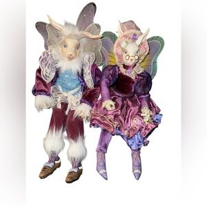 2 Katherine’s Collection Wayne Kleski Retired Bunny Fairy Doll in Velvet Costume